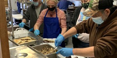 Rep. Spartz helps serve meals to the homeless at The Christian Center in Anderson