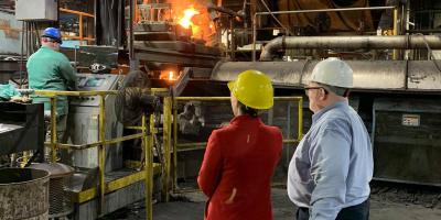 tour at Atlas Foundry in Marion, IN