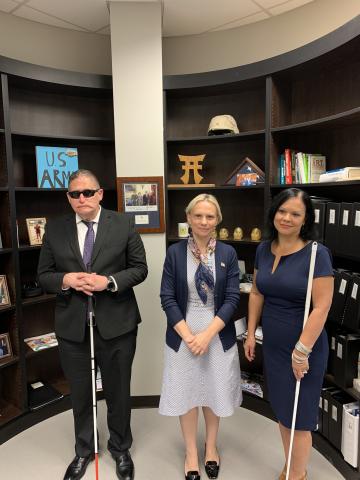 Jeff Mittman, Rep. Spartz, and Lise Pace, VP of External Affairs for Bosma Enterprises