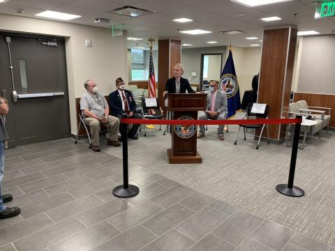 Rep. Spartz speaking at Marion VA ribbon cutting