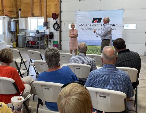 speaking to Farm Bureau members