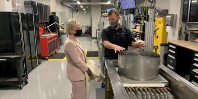 Rep. Spartz tours the Delta Faucet Company Headquarters